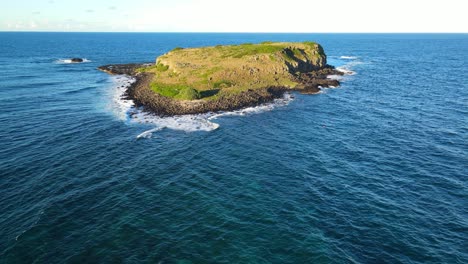 aerial view of cook island in new south wales in australia