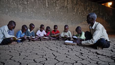 rural african schoolchildren learning