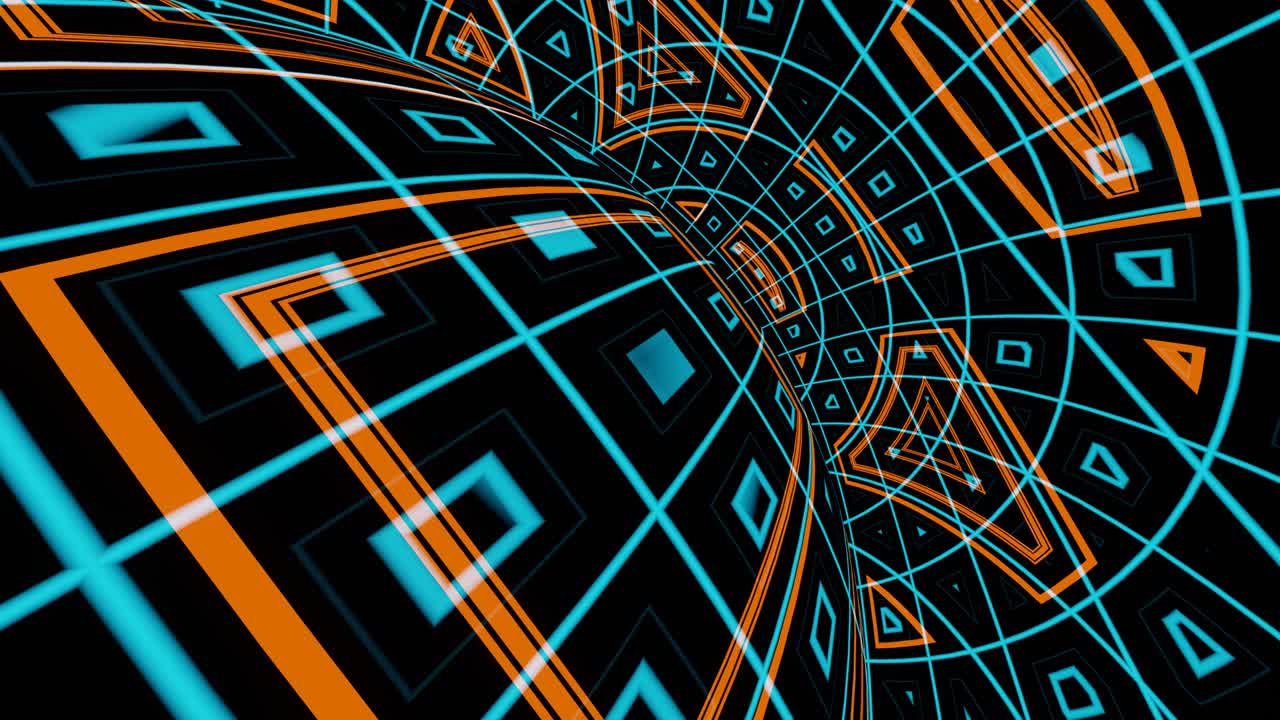VJ loop Animation of a Flight through an endless Sci Fi tunnel.
