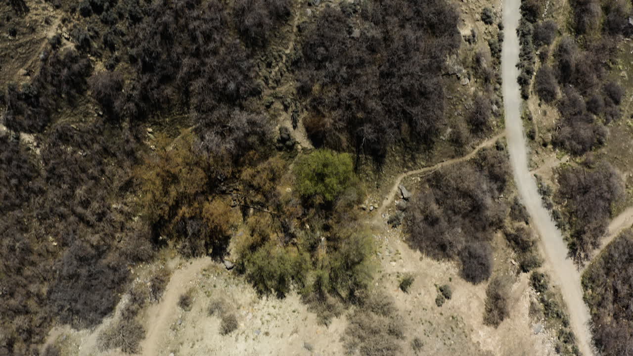 ruta de senderismo al aire libre de rock canyon, utah - vista aérea de pájaro