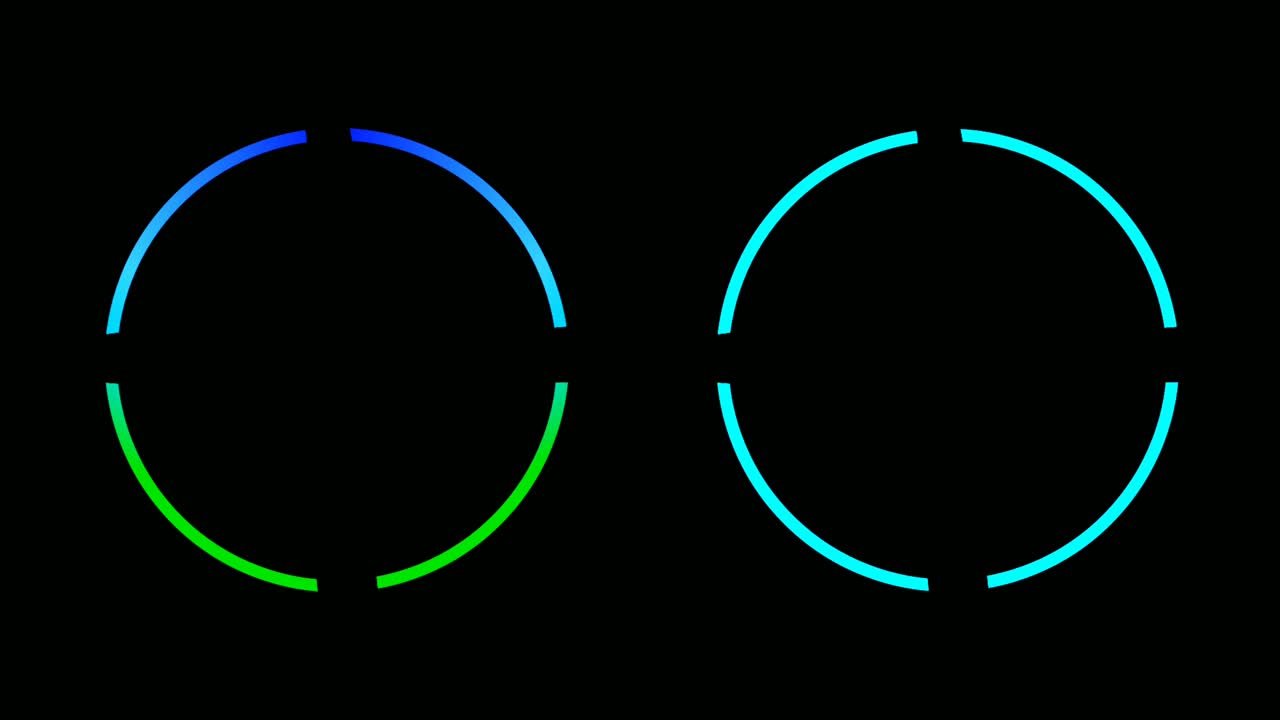 Neon light circle modern border animation motion graphics for video elements