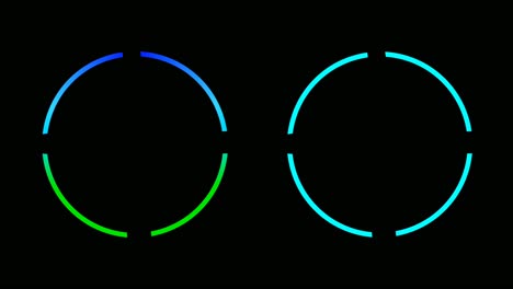 círculo de luz de neón animación de frontera moderna gráficos en movimiento para elementos de video