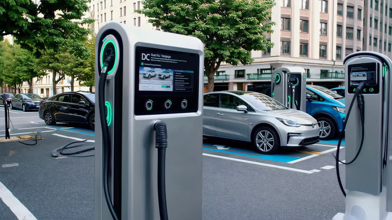 Electric Vehicle Charging Station Display