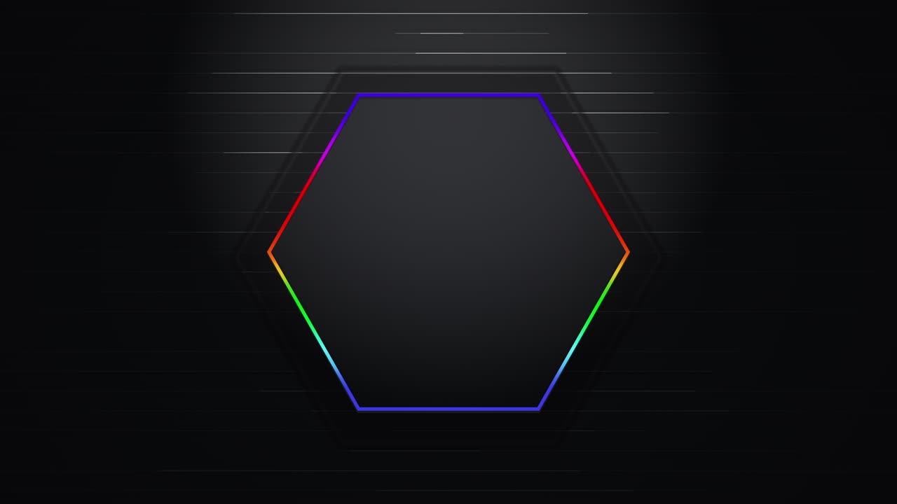 그라디언트 색의 기하학적 육각형