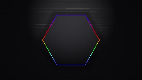 hexágonos geométricos de gradiente de colores