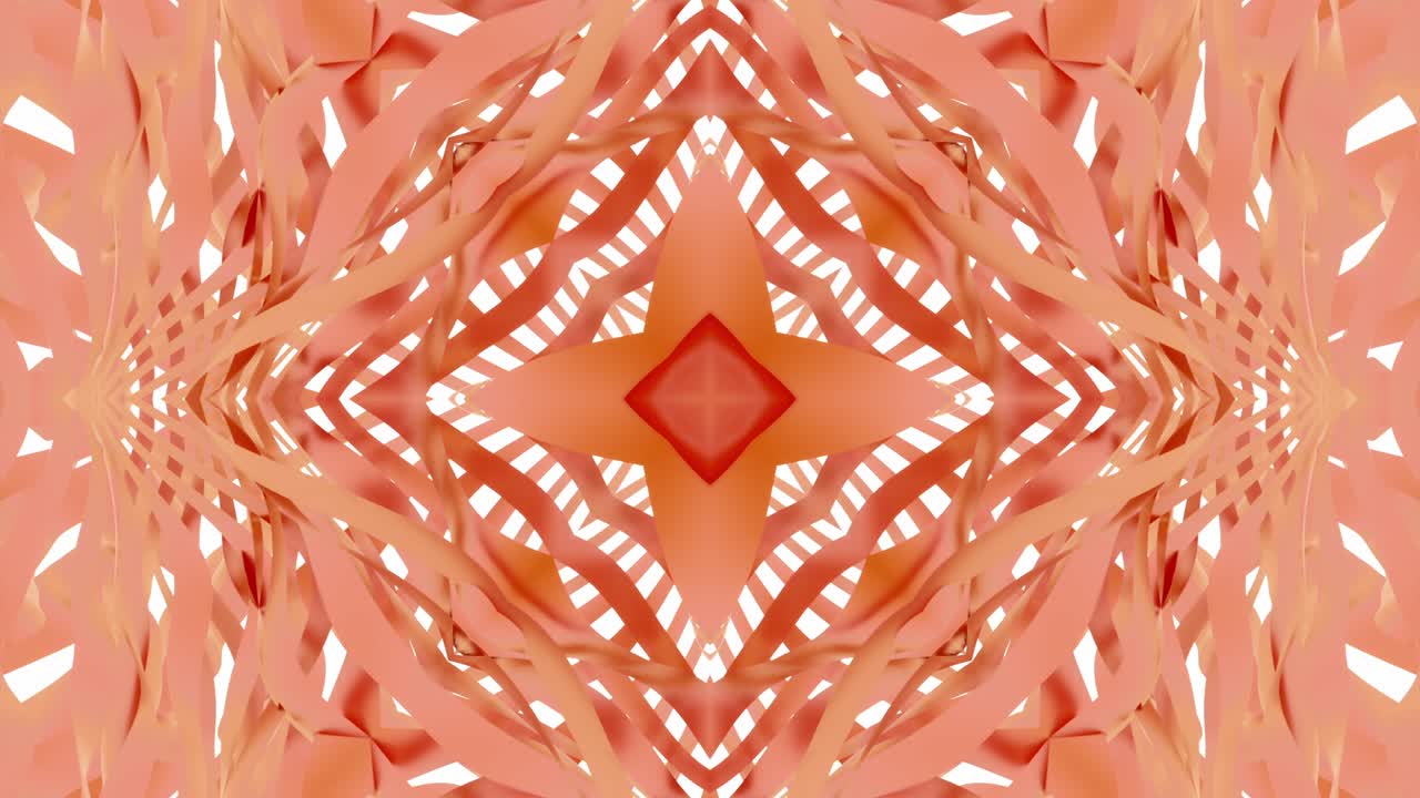 patrón geométrico 3d abstracto con formas naranja y rosa
