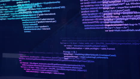 animation of data processing over server room