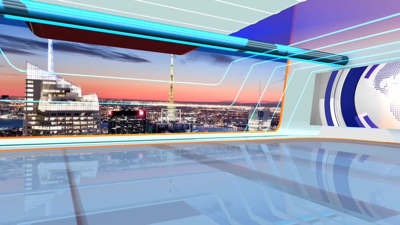 Set studio virtuale 3D a tema astrologico con sfondo