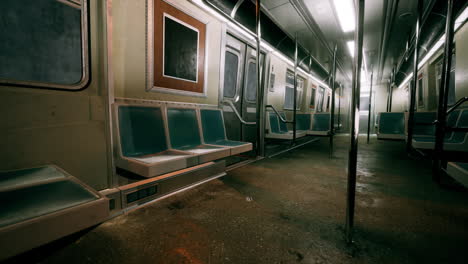 empty subway car interior