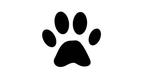 animated animal paw icon.