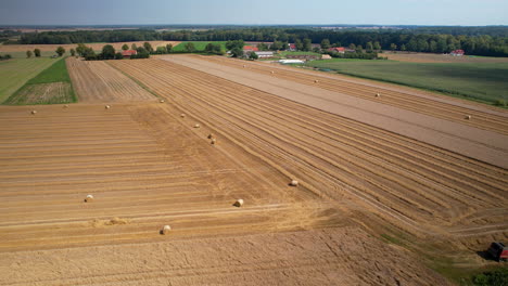 Luftaufnahme-Von-Ackerland-Nach-Der-Ernte-In-Polen