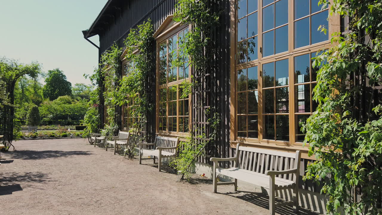 Modern shed-style restaurant - event venue surrounded by greenery