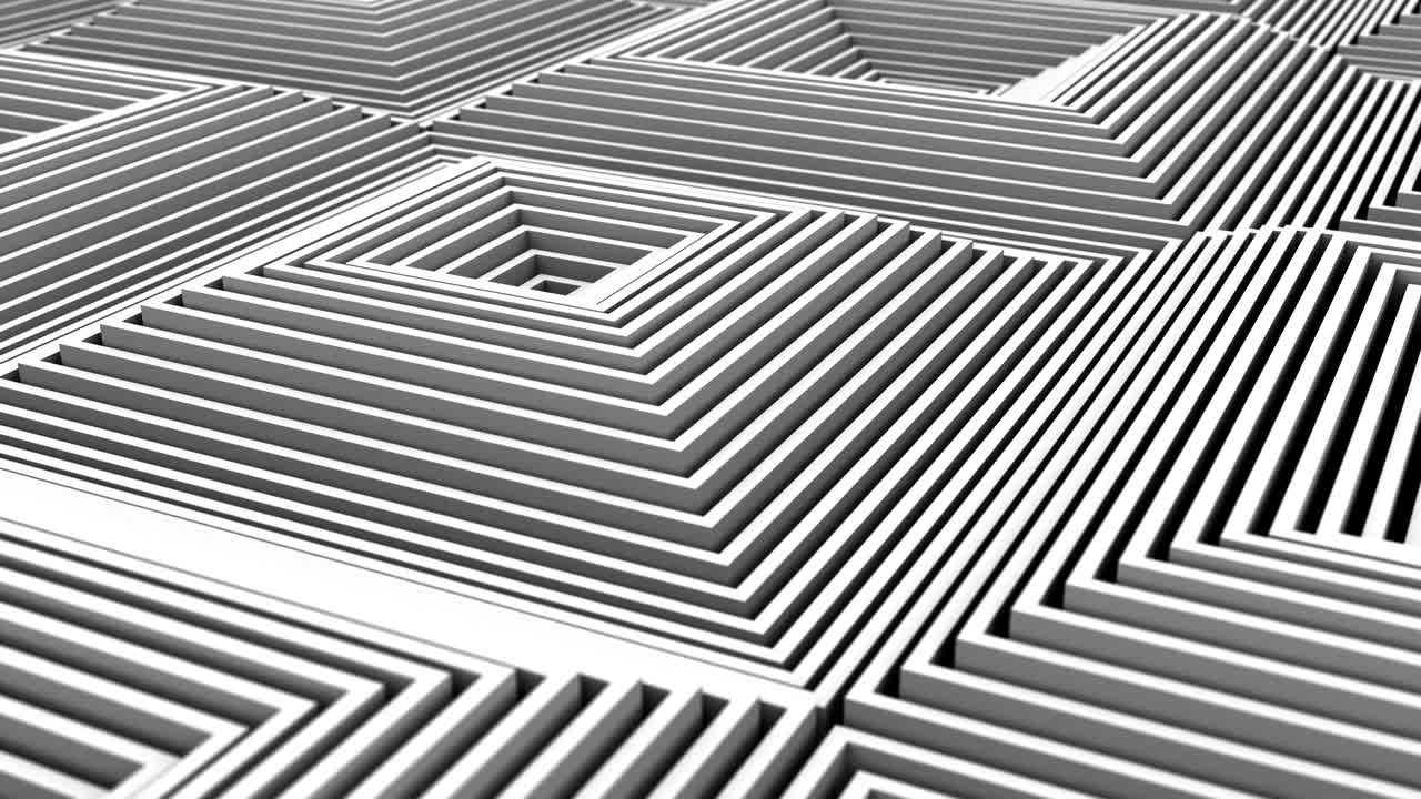 사각형은 파동을 형성했습니다.