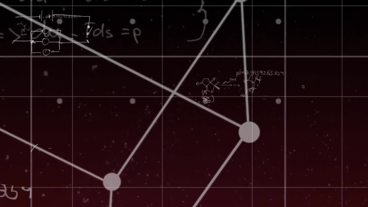 анимация математических уравнений на черном фоне