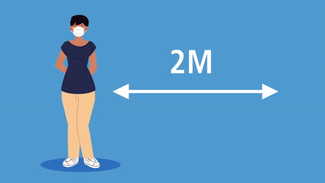 social distancing guideline with mask