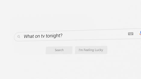 searching for what on tv tonight? on internet browser