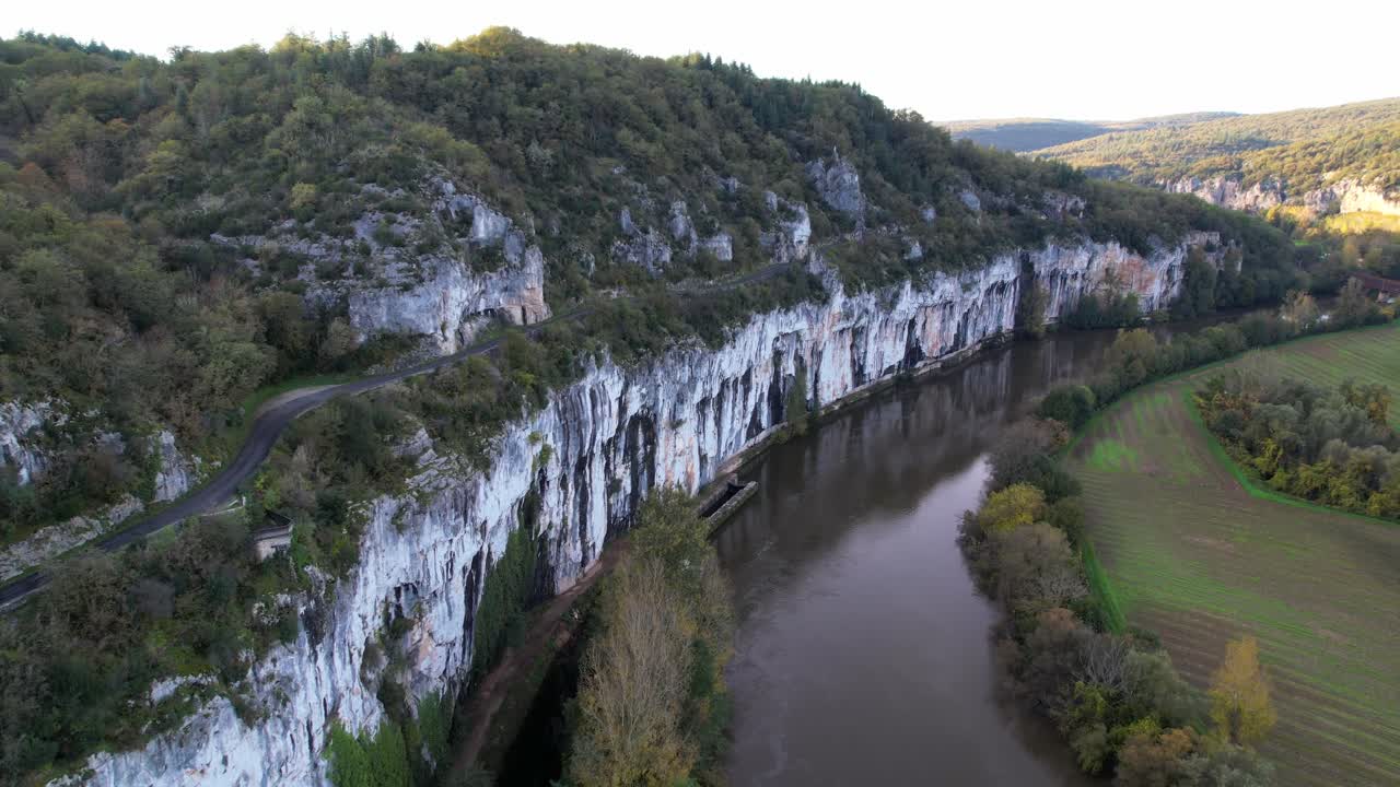 Cliffside trail above Lot River at sunset with serene natural beauty