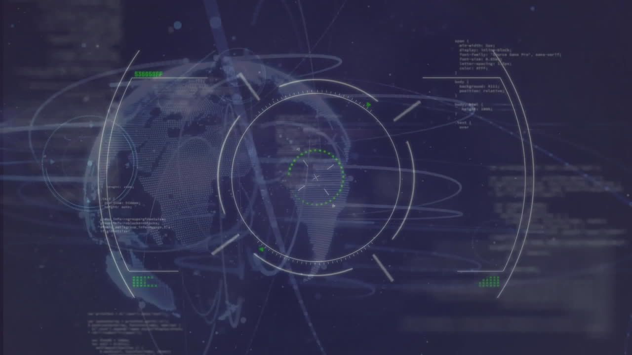 Animation of scope scanning and data processing over globe
