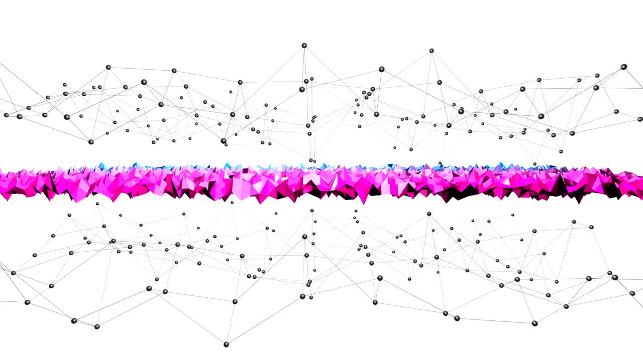 абстрактный низкополистирольный стиль с петлевым фоном. 3d бесшовная анимация в 4k. современные градиентные цвета. низкополистероновая красно-голубая поверхность с черной сеткой v2