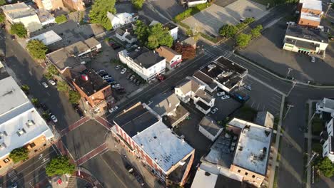 Overhead-drone-shot-of-city-of-Chicopee,-ma-60fps