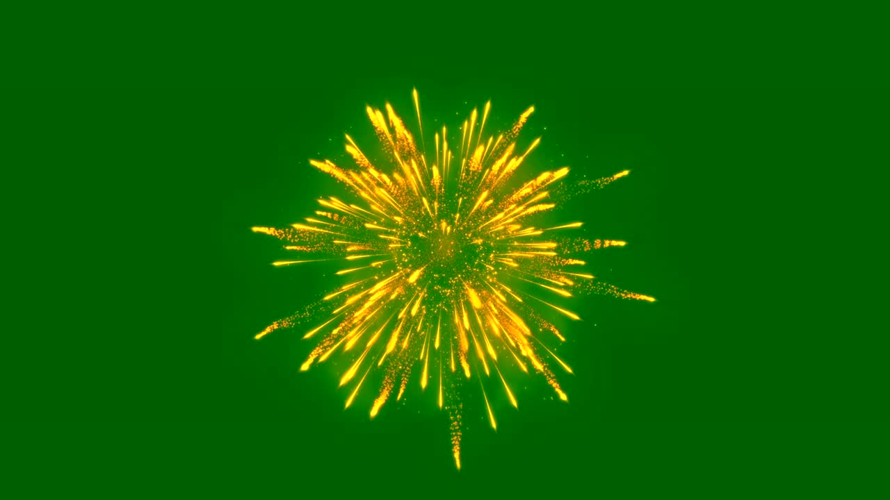 abstractos fuegos artificiales realistas muestran explosiones doradas en el cielo nocturno.