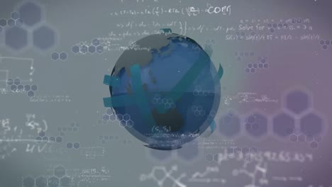 animation of data processing over globe