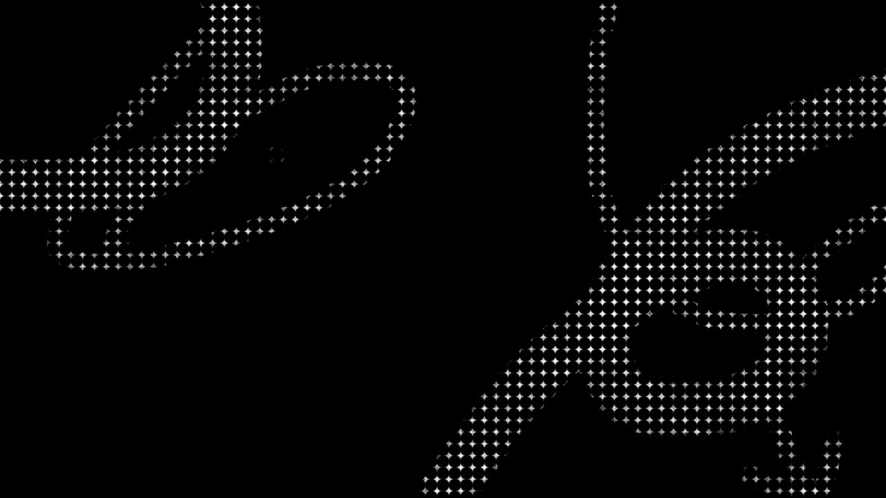 Abstract White Dots Pattern Animation on Black Background