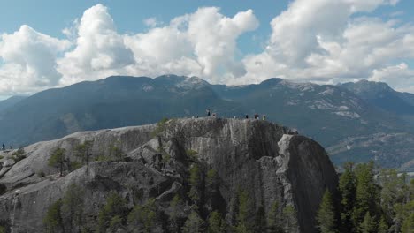 Aerial-view-of-Chief-Mountain-during-a-cloudy-day