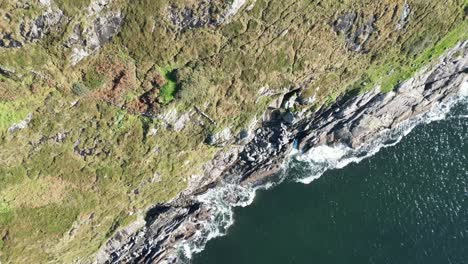 aerial view of rugged coastal cliffs along ireland's connemara sky road