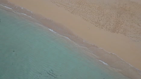 Peaceful-waves-gently-roll-onto-the-sandy-shore-of-Cala-Pregonda-Beach