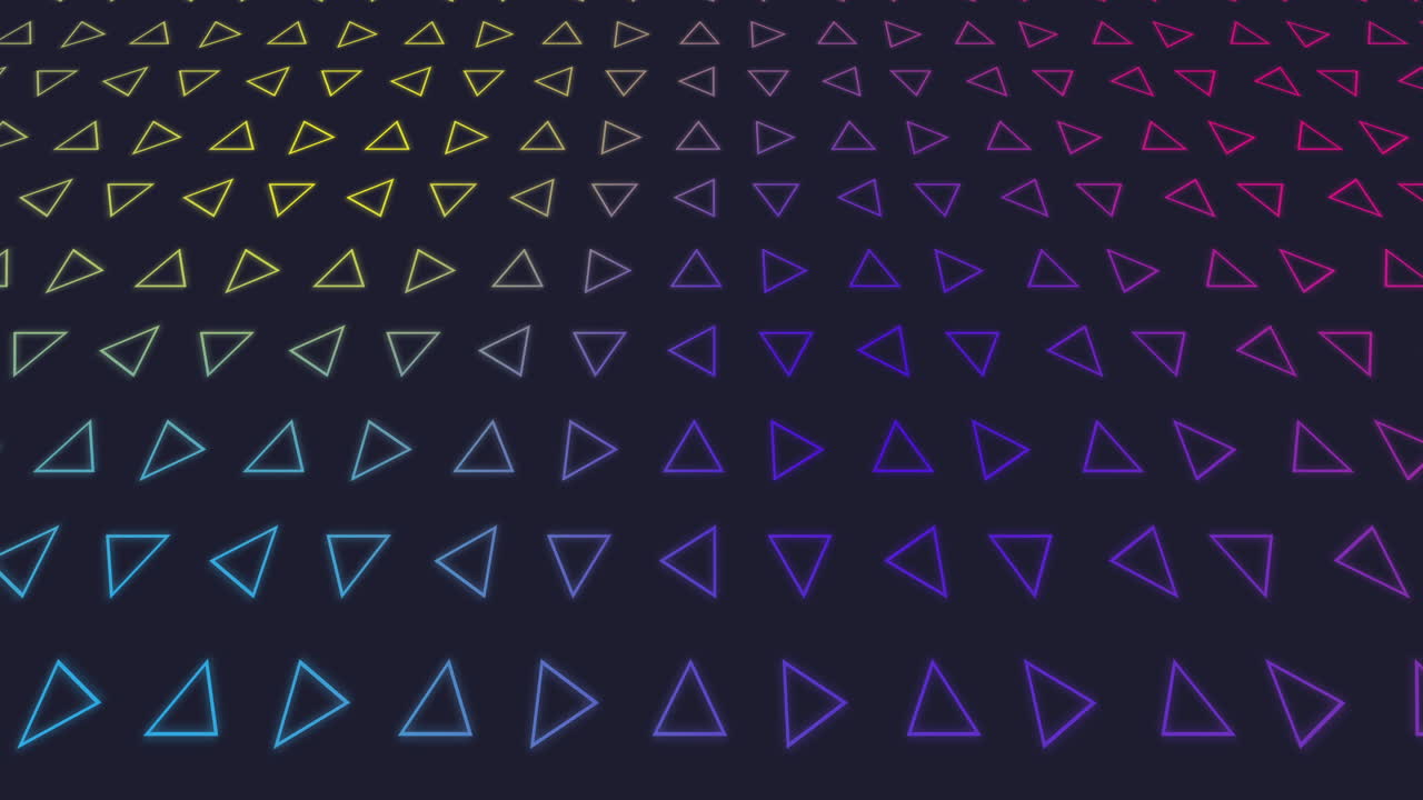 repetición de fondo futurista multicolor de triángulos y líneas: completamente bucleable