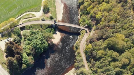 A-listed-cast-iron-Craigellachie-Bridge-on-the-river-Spey-near-the-village-of-Aberlour-in-Moray