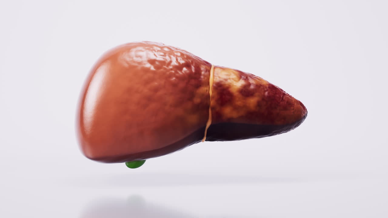 Fegato con steatosi epatica, rendering 3D