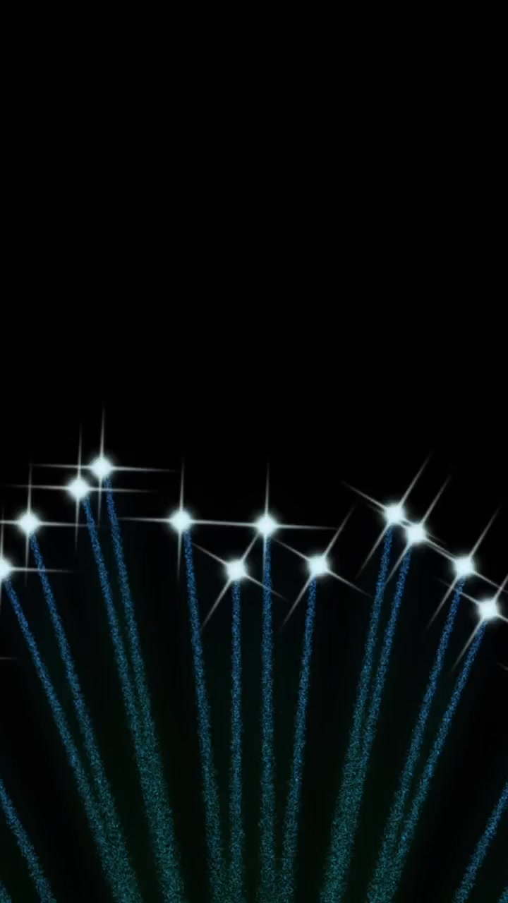 Animación de fuegos artificiales sobre fondo negro