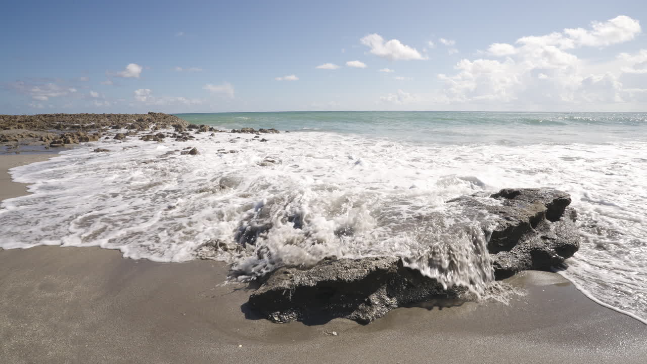 Anastasia Rock Beach Shore Waves Crashing 2