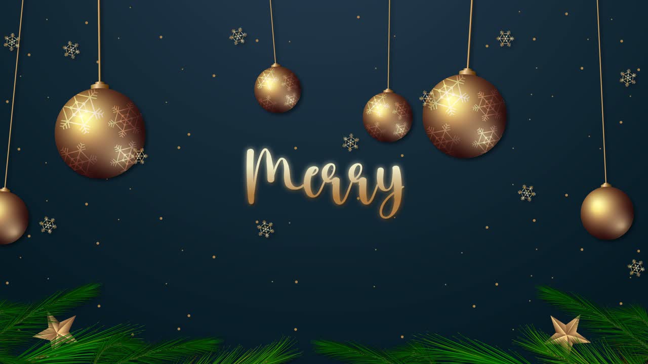 황금 장식품과 별들이 부드럽게 흔들리고