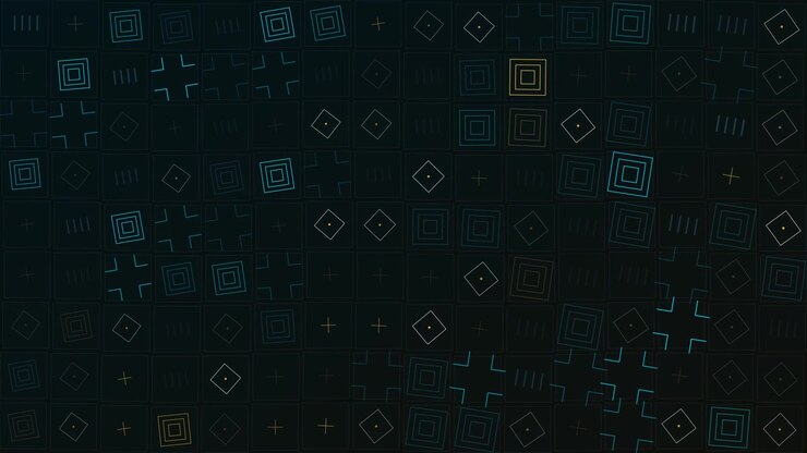 Abstract Motion Background with Geometric Shapes and Lines