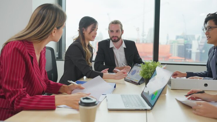 reunião de negócios em andamento
