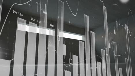 Animation-of-statistics-with-data-processing-over-empty-office