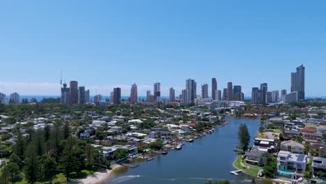 drone footage showcasing gold coast's urban landscape