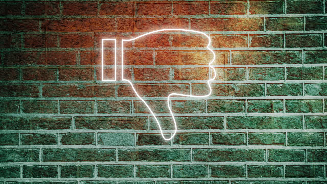 signo de corazón de neón en la pared de ladrillo 4k