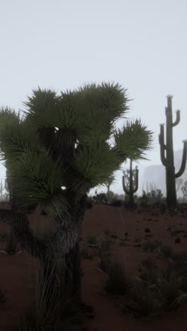 paisaje del desierto con un árbol de josué
