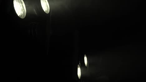 searchlights with flickering light create color music