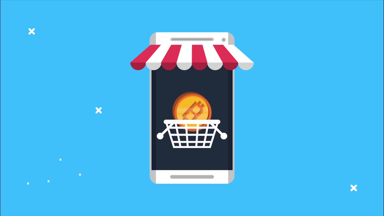 dispositivo smartphone con tecnologia di e-commerce di cesto e moneta dollaro
