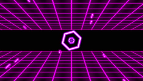 black and purple grid with a white circle, dynamic design background