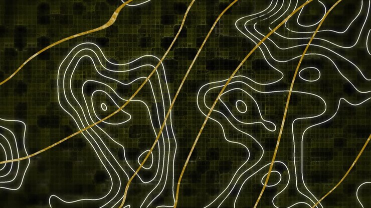 Animation of lines moving over black background