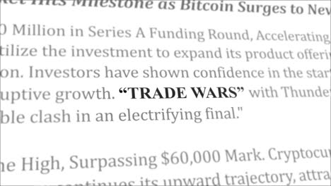 trade wars news headline in different articles