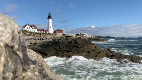 4k del faro de portland head en cabo elizabeth maine