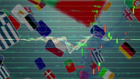 financial data processing against various national flag