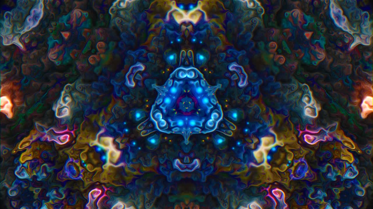 fondo de caleidoscopio abstracto asiático, animación en bucle sin problemas